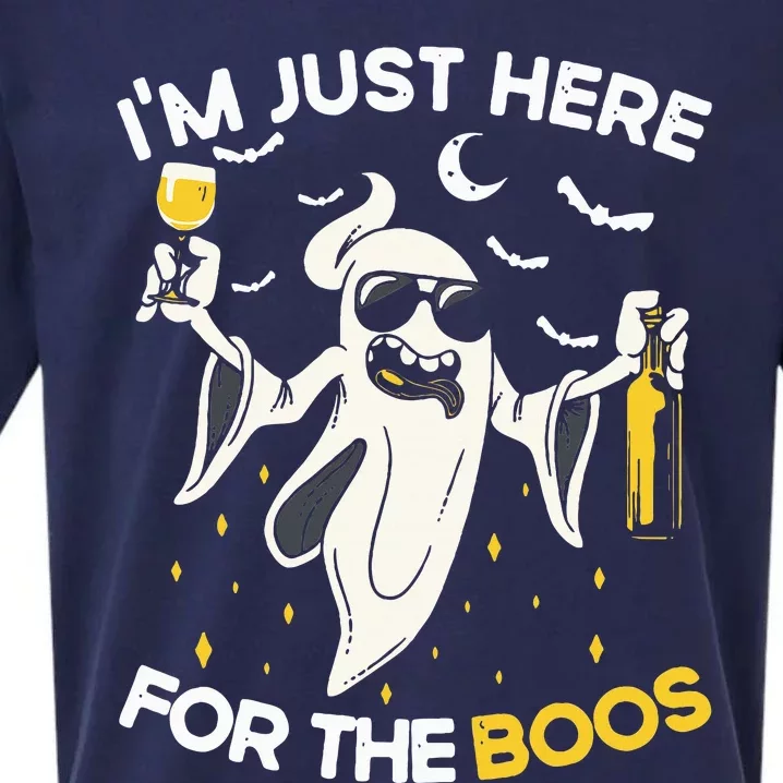 Im Just Here For The Boos Funny Halloween Beer Lovers Drink Sueded Cloud Jersey T-Shirt