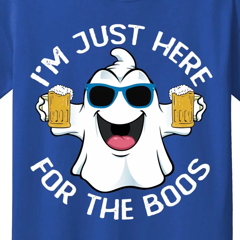 Im Just Here For The Boos Funny Halloween Ghost Cute Gift Kids T-Shirt