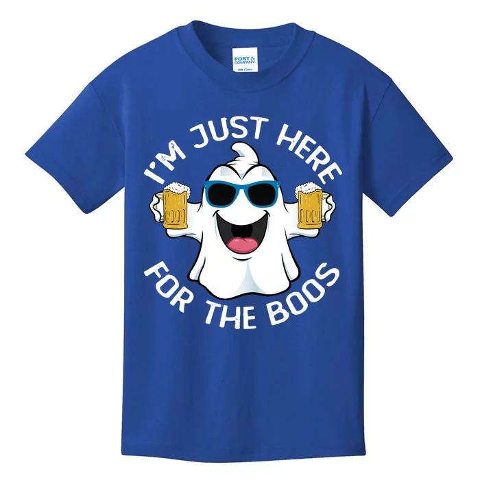 Im Just Here For The Boos Funny Halloween Ghost Cute Gift Kids T-Shirt