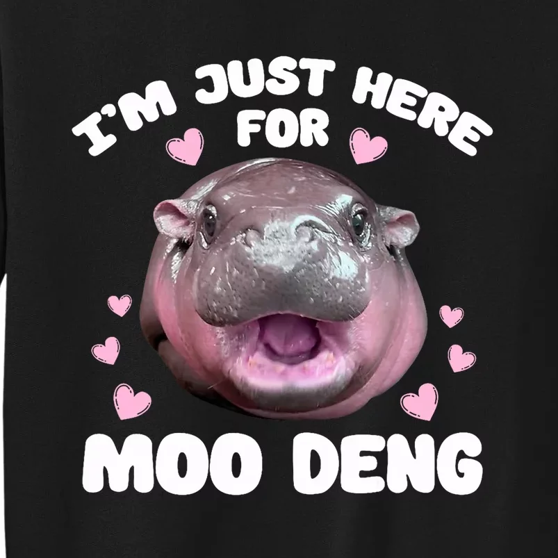 IM Just Here For Moo Deng Cute Baby Hippo Bouncy Souvenir Sweatshirt