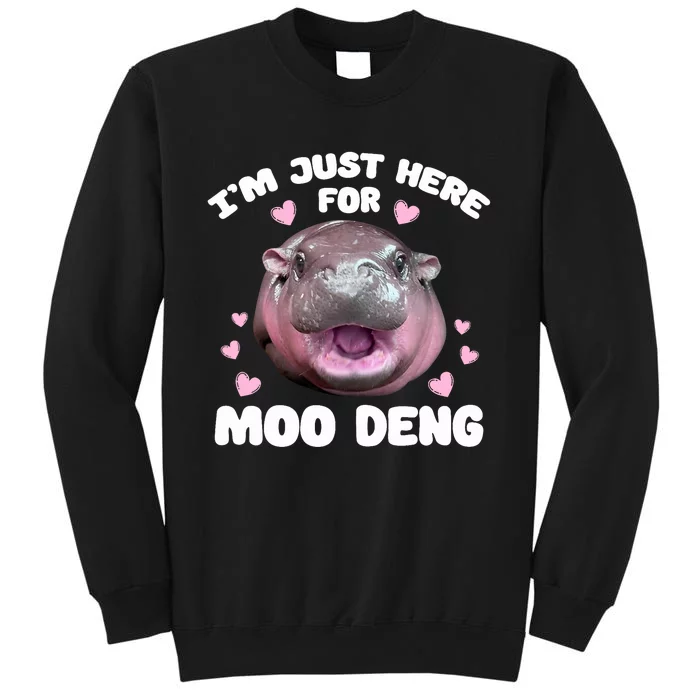 IM Just Here For Moo Deng Cute Baby Hippo Bouncy Souvenir Sweatshirt