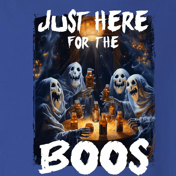 Im Just Here For The Boos Ghost Funny Halloween Toddler Long Sleeve Shirt