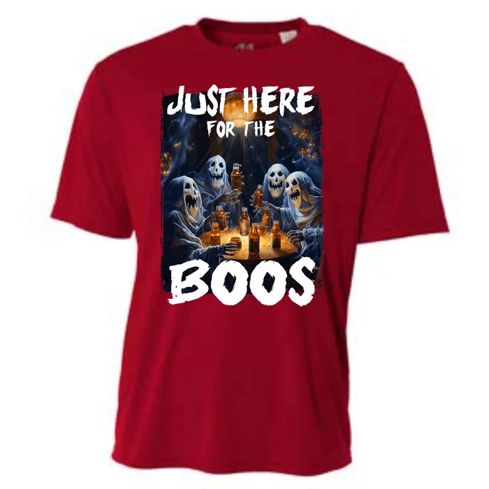 Im Just Here For The Boos Ghost Funny Halloween Cooling Performance Crew T-Shirt