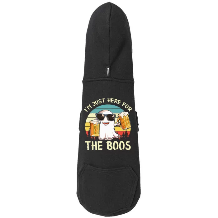 I'm Just Here For The Boos Halloween Beer Lovers Doggie 3-End Fleece Hoodie