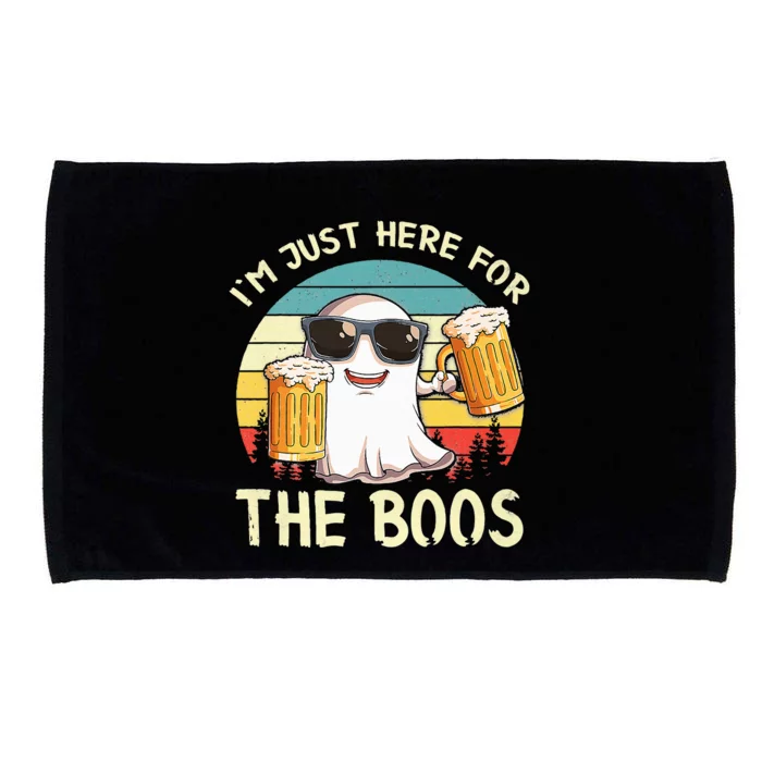 I'm Just Here For The Boos Halloween Beer Lovers Microfiber Hand Towel