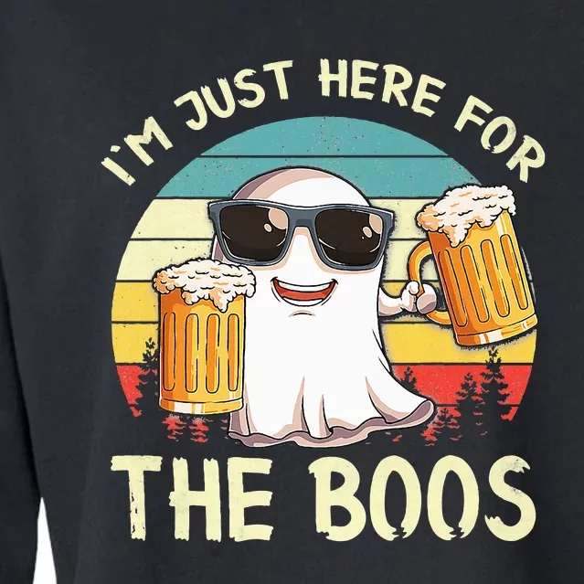 I'm Just Here For The Boos Halloween Beer Lovers Cropped Pullover Crew