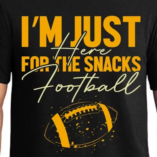 I'm Just Here For The Snacks Football Funny Fantasy Football Pajama Set