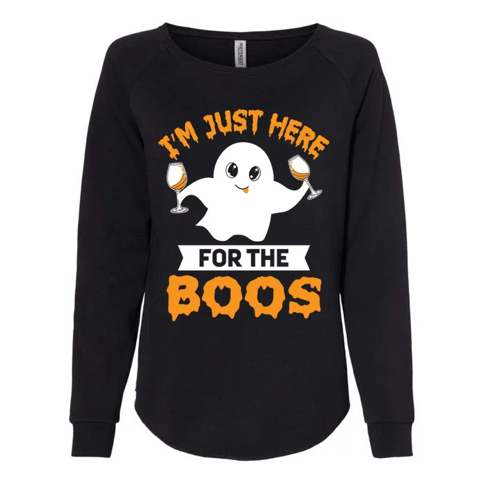 I’M Just Here For The Boos Graphical Gift Womens California Wash Sweatshirt