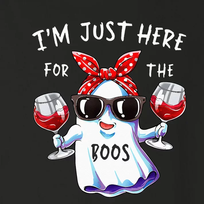 Im Just Here For The Boos Ghost Halloween Funny Novelty Toddler Long Sleeve Shirt