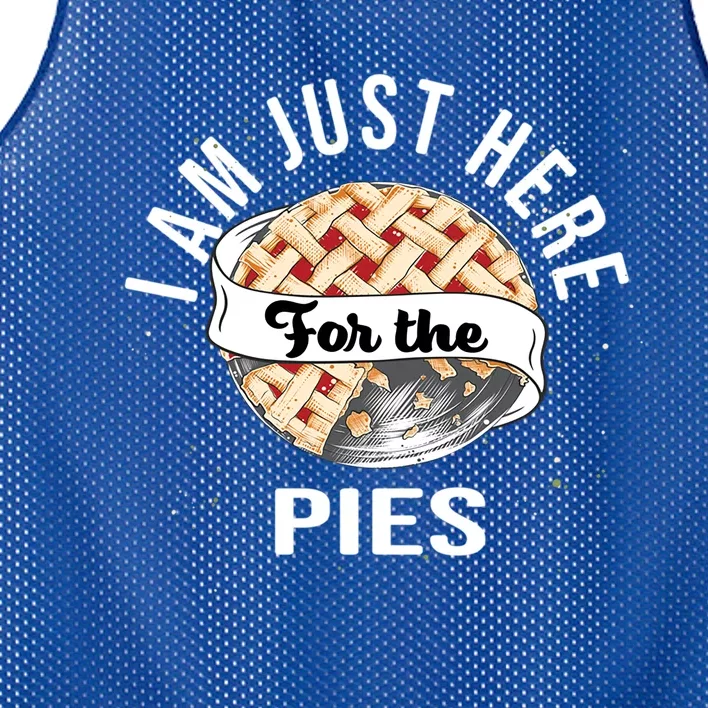 Im Just Here For The Pie Funny Thanksgiving Gift Mesh Reversible Basketball Jersey Tank