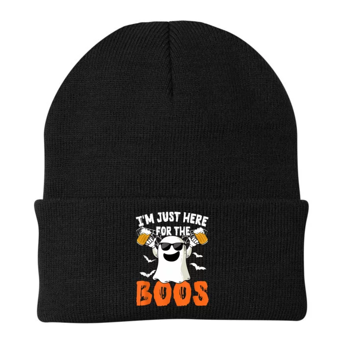 IM Just Here For The Boos Cute Ghost Halloween Costume Knit Cap Winter Beanie