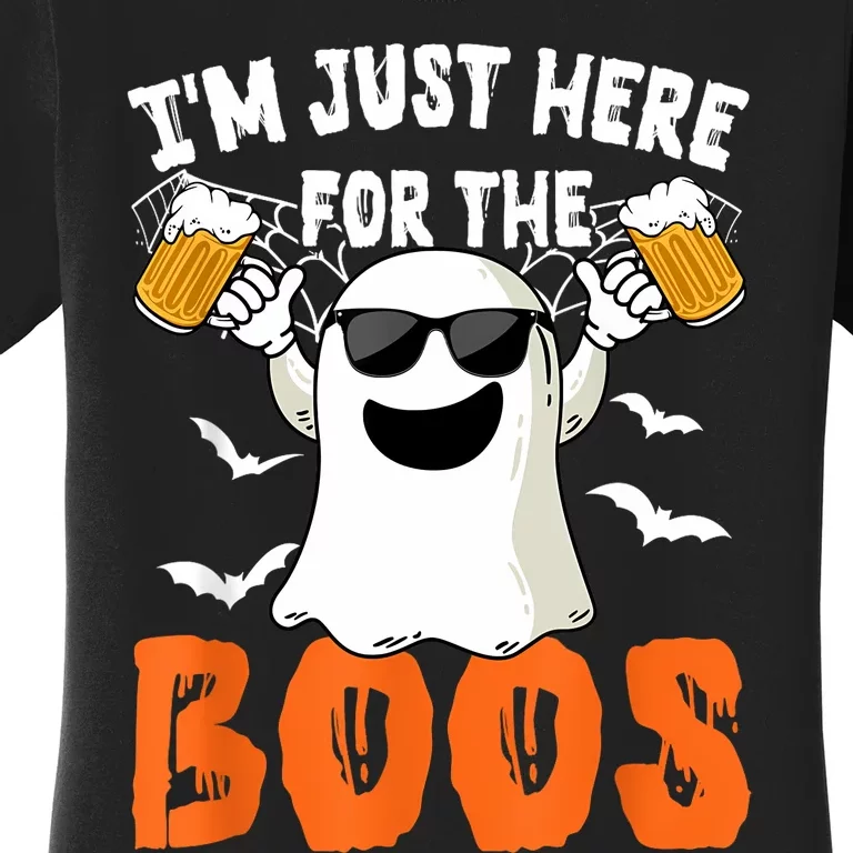 IM Just Here For The Boos Cute Ghost Halloween Costume Women's T-Shirt