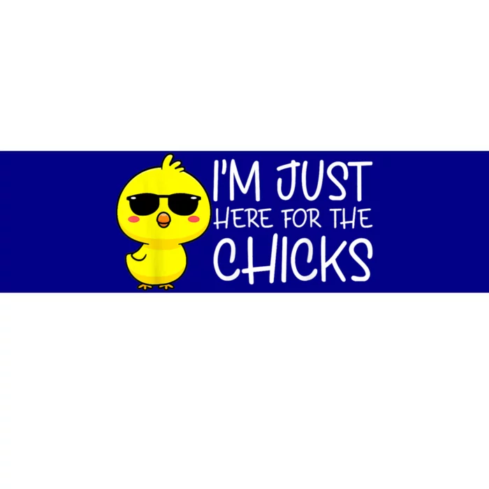 Im Just Here For The Chicks Cute Funny Easter Day Bumper Sticker