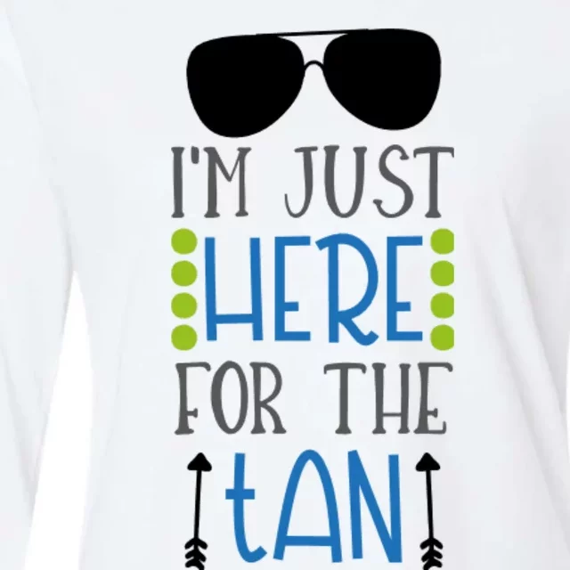 I’M Just Here For The Tan Womens Cotton Relaxed Long Sleeve T-Shirt