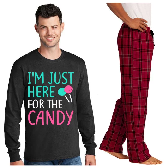 IM Just Here For The Candy Halloween Long Sleeve Pajama Set