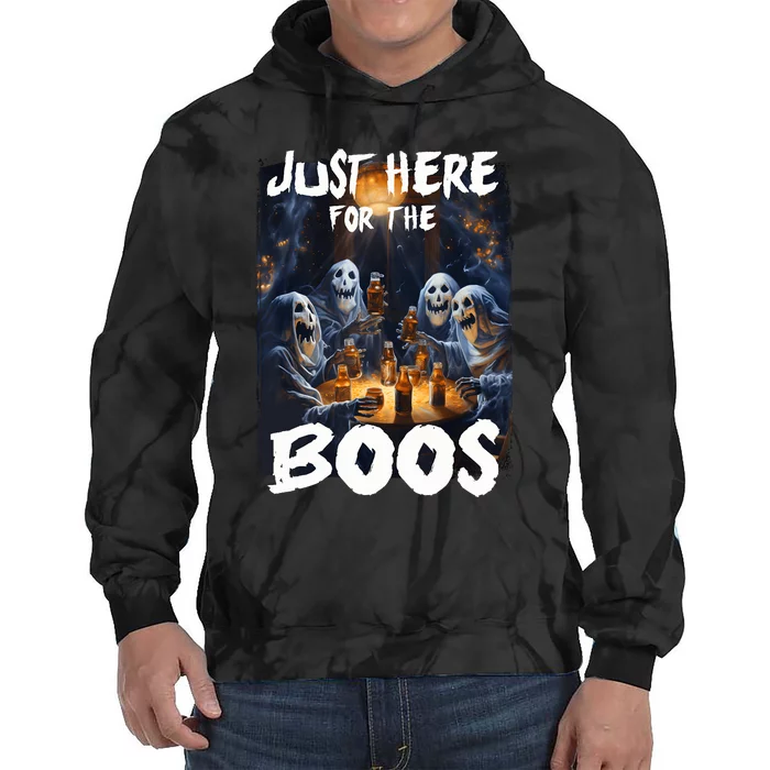 Im Just Here For The Boos Ghost Funny Halloween Tie Dye Hoodie