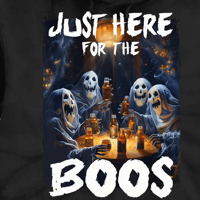 Im Just Here For The Boos Ghost Funny Halloween Tie Dye Hoodie