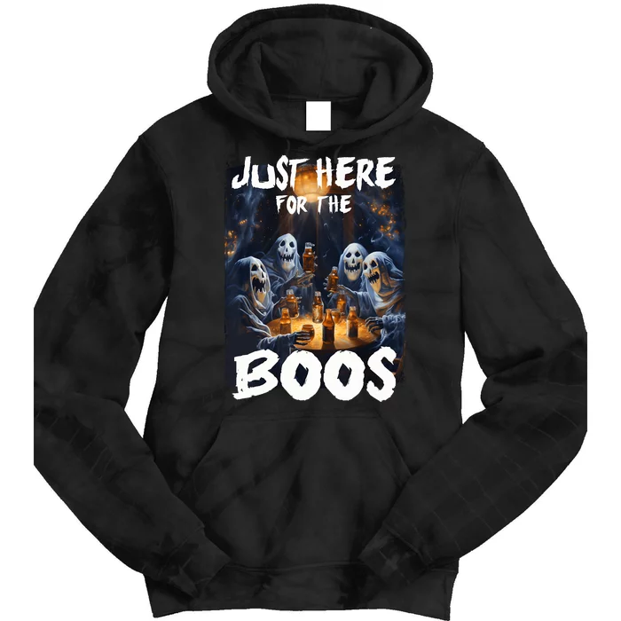 Im Just Here For The Boos Ghost Funny Halloween Tie Dye Hoodie