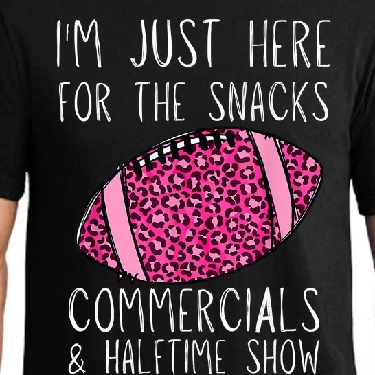 I'm Just Here For The Commercials, Snacks Football Pajama Set