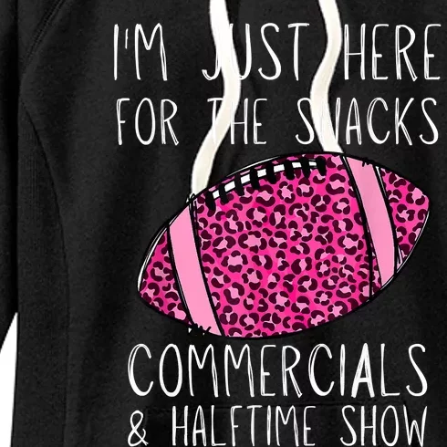 I'm Just Here For The Commercials, Snacks Football Women's Fleece Hoodie