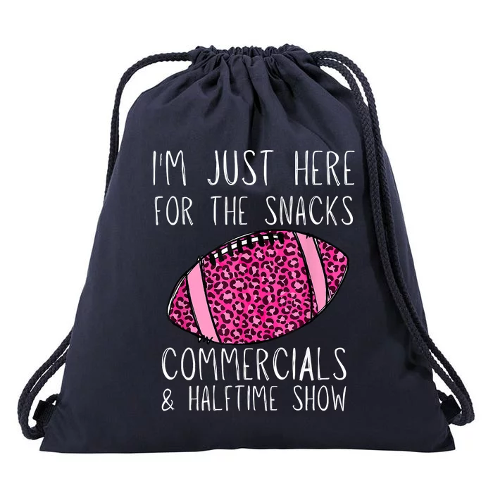 I'm Just Here For The Commercials, Snacks Football Drawstring Bag