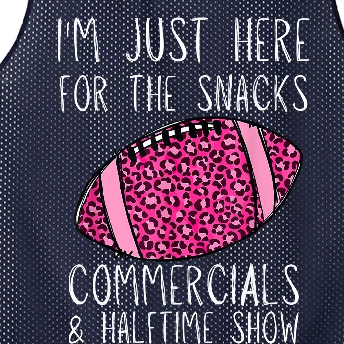 I'm Just Here For The Commercials, Snacks Football Mesh Reversible Basketball Jersey Tank