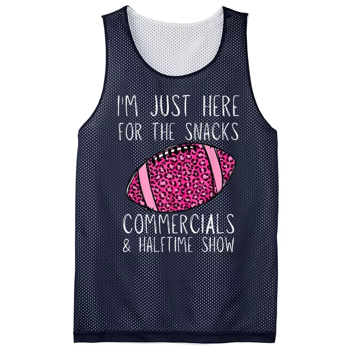 I'm Just Here For The Commercials, Snacks Football Mesh Reversible Basketball Jersey Tank