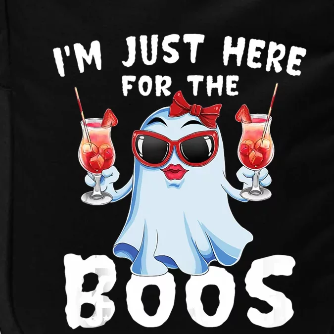 IM Just Here For The Boos Funny Halloween Gift Women Ghost Impact Tech Backpack