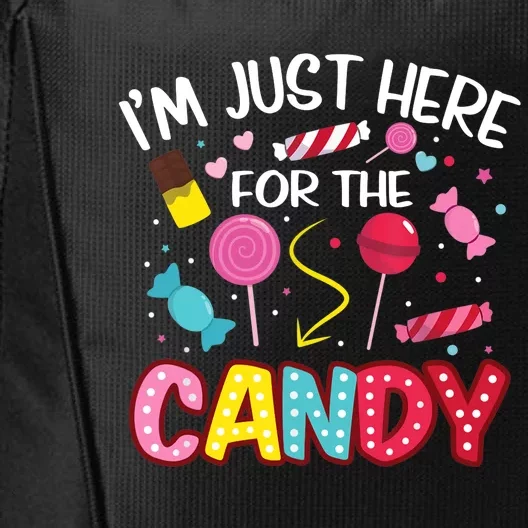 I'm Just Here For The Candy Halloween Cute Lollipop Sweets City Backpack