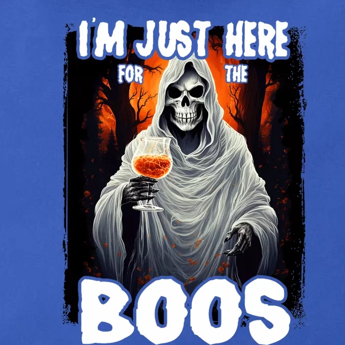 Im Just Here For The Boos Ghost Funny Halloween Zip Tote Bag