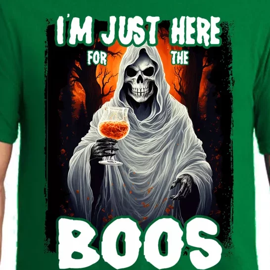 Im Just Here For The Boos Ghost Funny Halloween Pajama Set