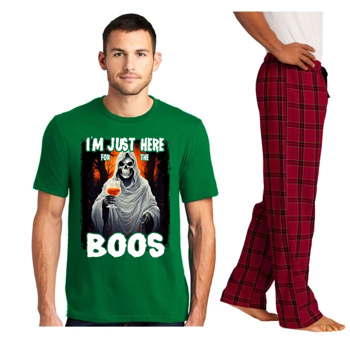 Im Just Here For The Boos Ghost Funny Halloween Pajama Set