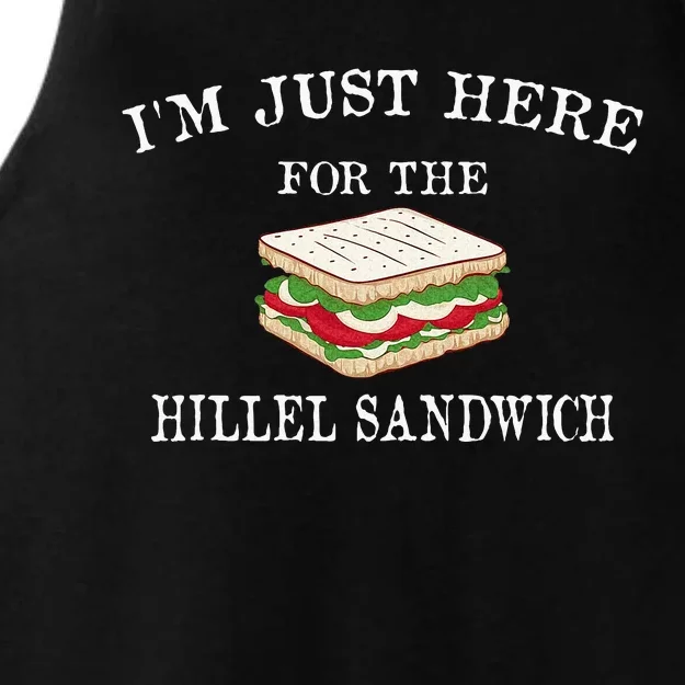 IM Just Here For The Hillel Sandwich Passover Seder Matzah Ladies Tri-Blend Wicking Tank