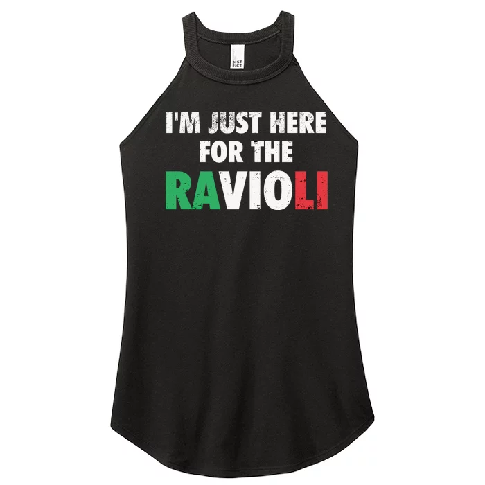 Im Just Here For The Ravioli Funny Italian Food Women’s Perfect Tri Rocker Tank