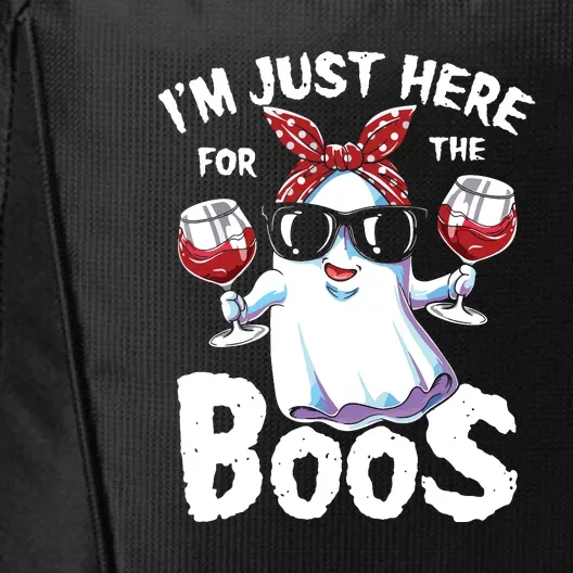 IM Just Here For The Boos Halloween Ghost Cute Funny City Backpack