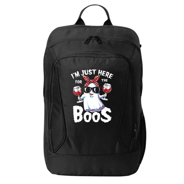 IM Just Here For The Boos Halloween Ghost Cute Funny City Backpack