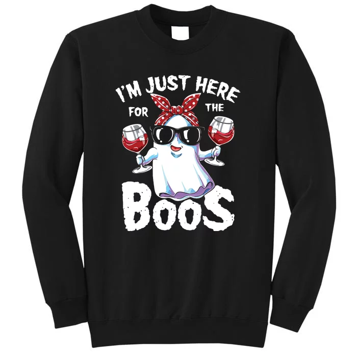 IM Just Here For The Boos Halloween Ghost Cute Funny Tall Sweatshirt