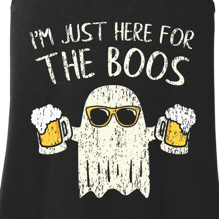 Im Just Here For The Boos Funny Gift Halloween Ghost Ladies Essential Tank