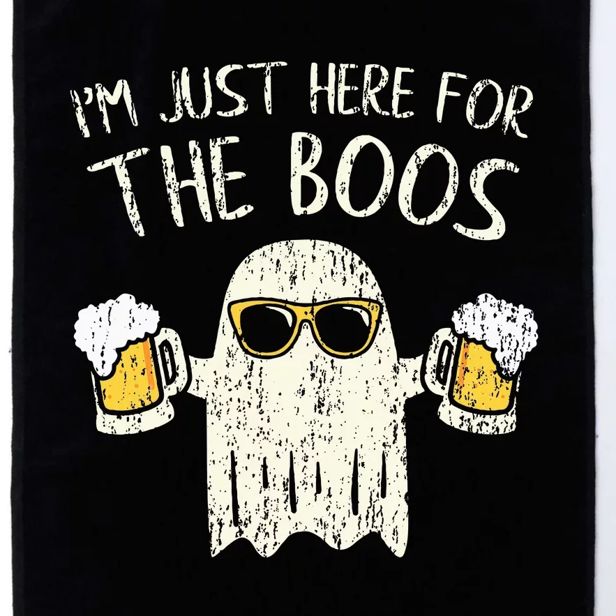 Im Just Here For The Boos Funny Gift Halloween Ghost Platinum Collection Golf Towel