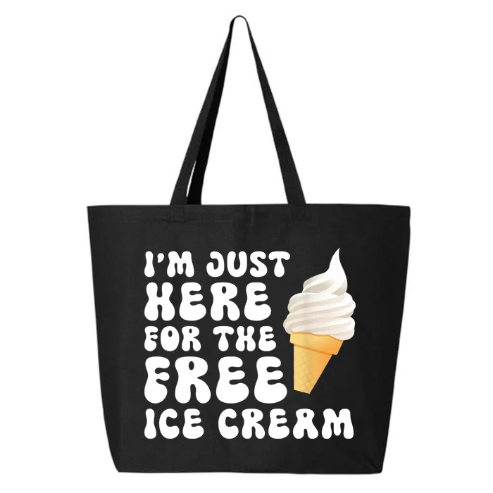 I’m Just Here For The Free Ice Cream 25L Jumbo Tote