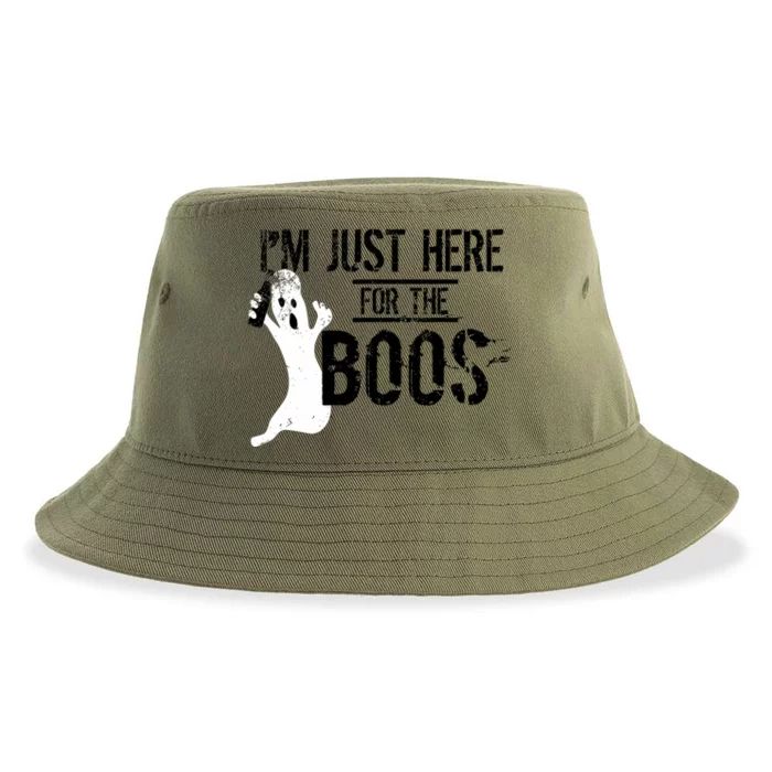 IM Just Here For The Boos Halloween Sustainable Bucket Hat