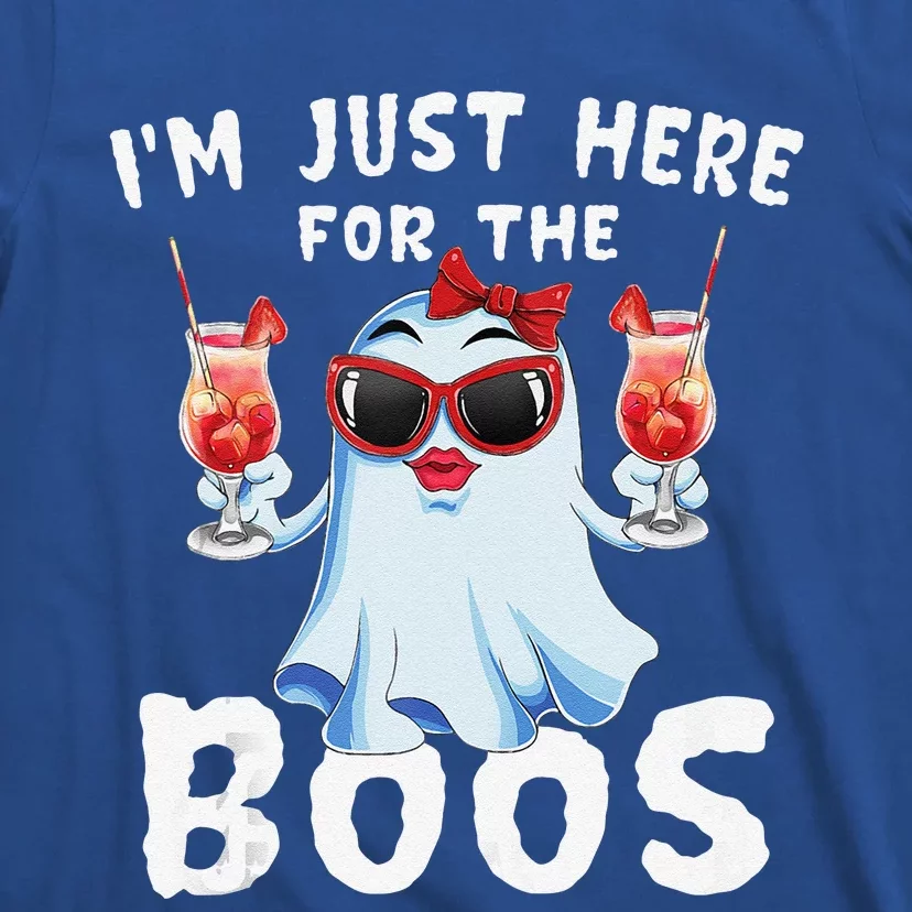 Im Just Here For The Boos Funny Halloween Gift Ghost T-Shirt