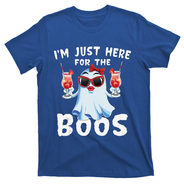 Im Just Here For The Boos Funny Halloween Gift Ghost T-Shirt