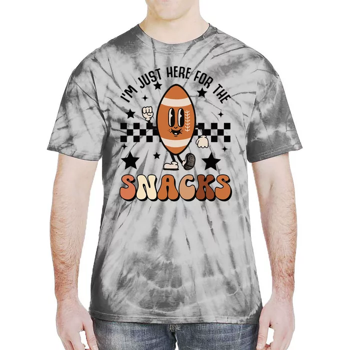 IM Just Here For The Snacks Football Season Game Day Tie-Dye T-Shirt