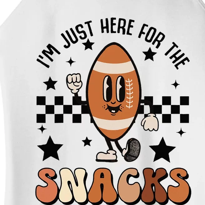 IM Just Here For The Snacks Football Season Game Day Women’s Perfect Tri Rocker Tank