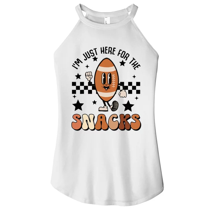 IM Just Here For The Snacks Football Season Game Day Women’s Perfect Tri Rocker Tank