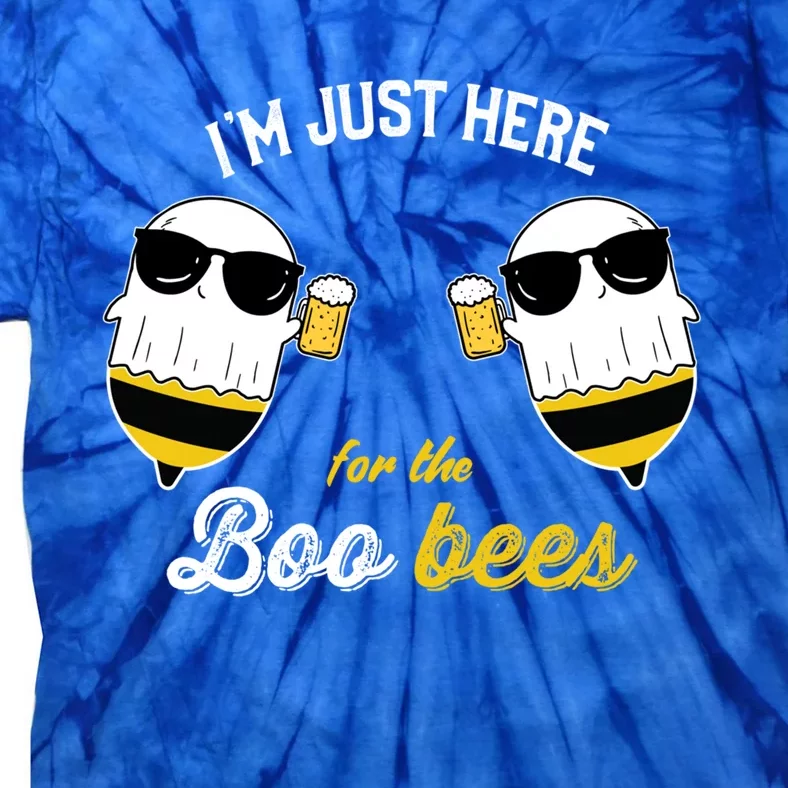 I'm Just Here For The Boo Bees Halloween Ghost Gift Tie-Dye T-Shirt