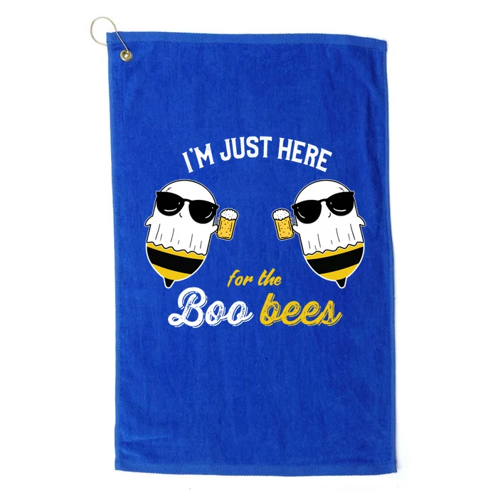 I'm Just Here For The Boo Bees Halloween Ghost Gift Platinum Collection Golf Towel