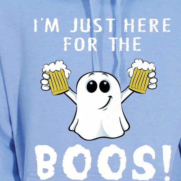 IM Just Here For The Boos Funny Halloween Drinking Unisex Surf Hoodie