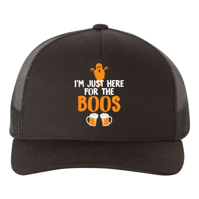 IM Just Here For The Boos Beer Funny Halloween Yupoong Adult 5-Panel Trucker Hat